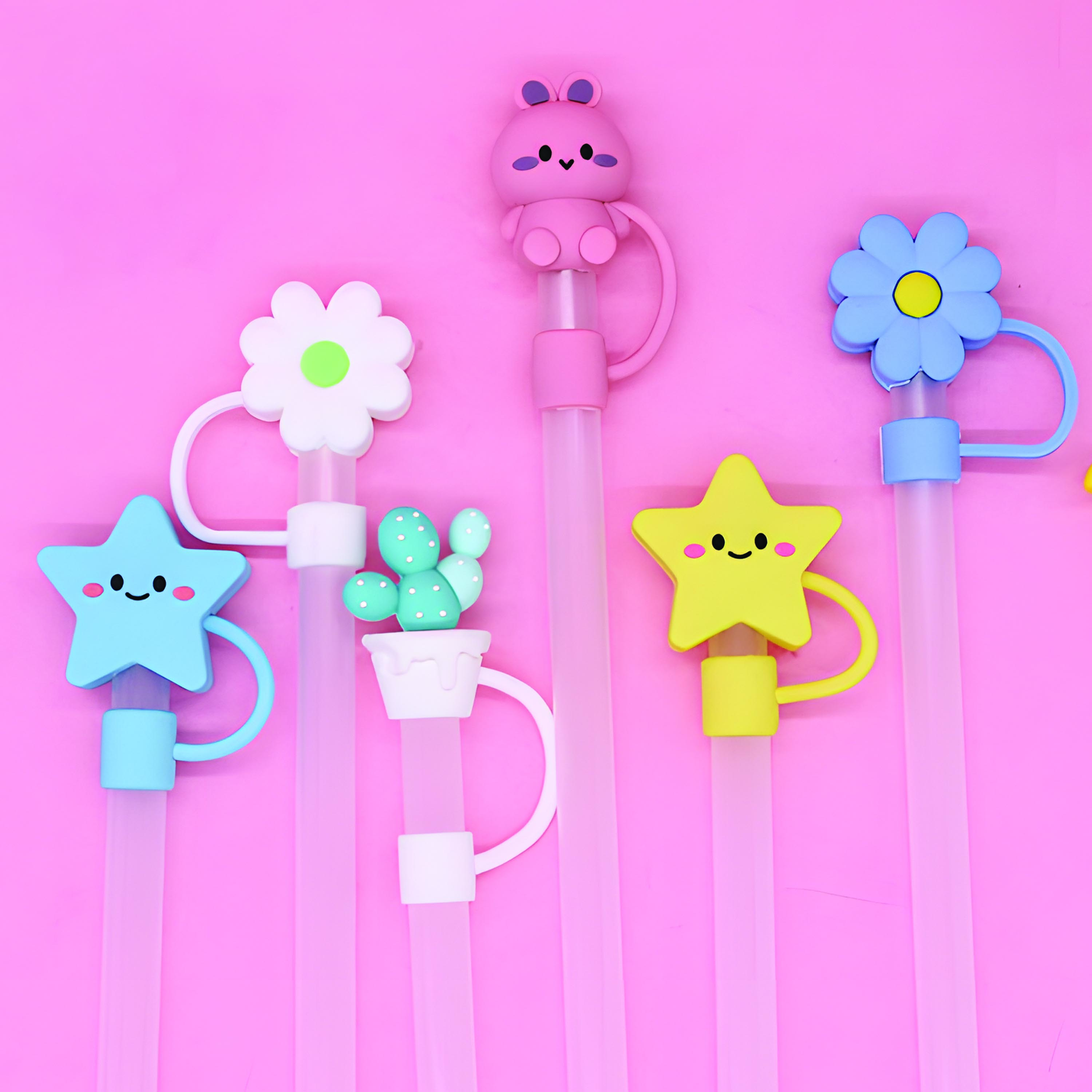 3D PVC Straw Toppers